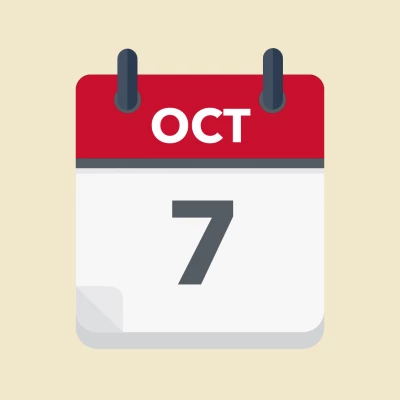 Calendar icon showing 7th October
