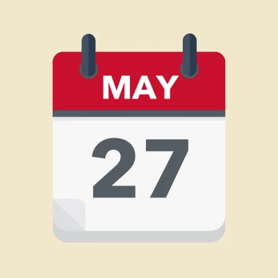 Calendar icon showing 27th May