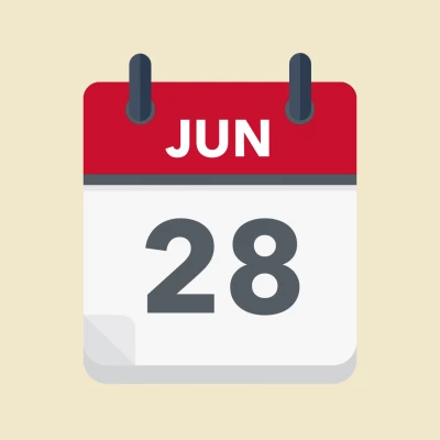 Calendar icon showing 28th June