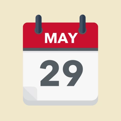 Calendar icon showing 29th May