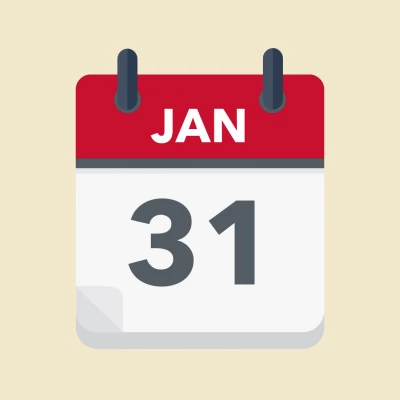 Calendar icon showing 31st January